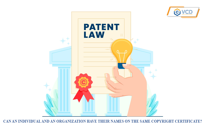 Can individuals and organizations be listed as co-authors on a single copyright certificate?