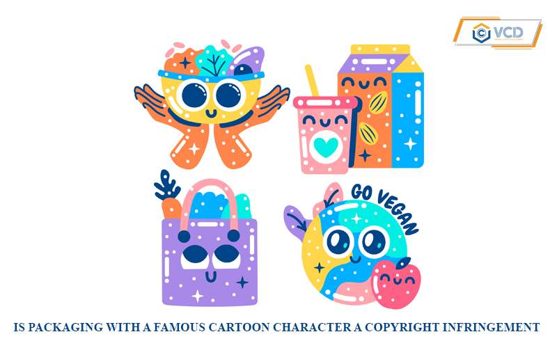 Does packaging with famous cartoon characters violate copyright?
