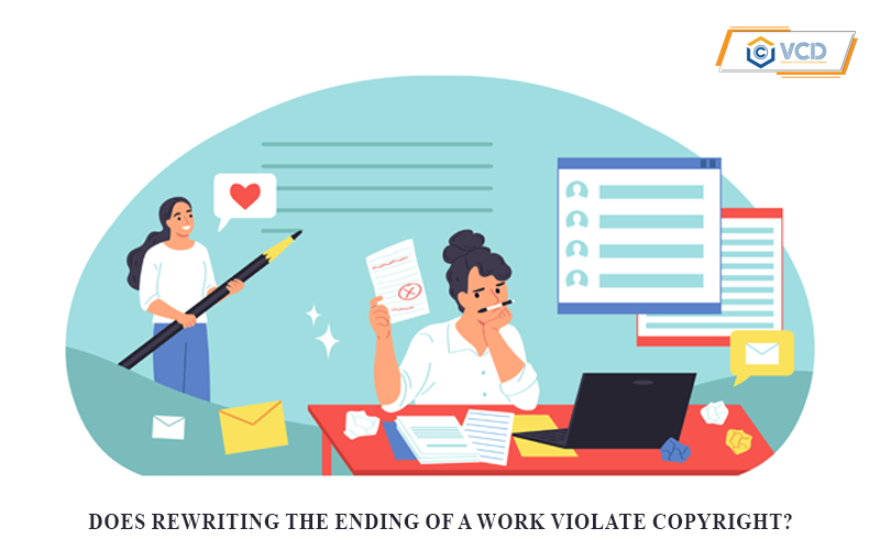 Does rewriting the ending of a work violate copyright?