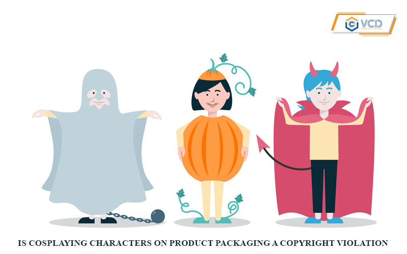 Is cosplaying characters on product packaging a copyright violation?