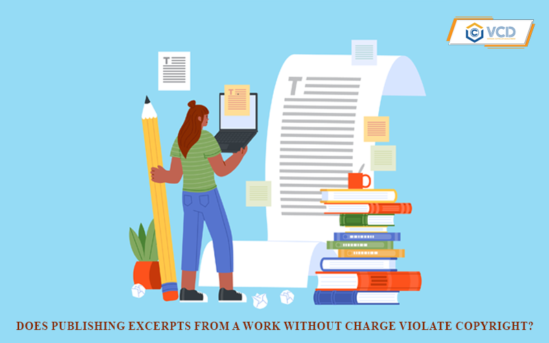 Does posting excerpts from a work without charging a fee violate copyright?