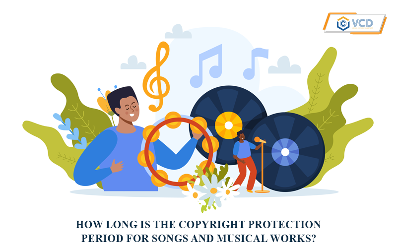 How long is the copyright protection period for songs and musical works?