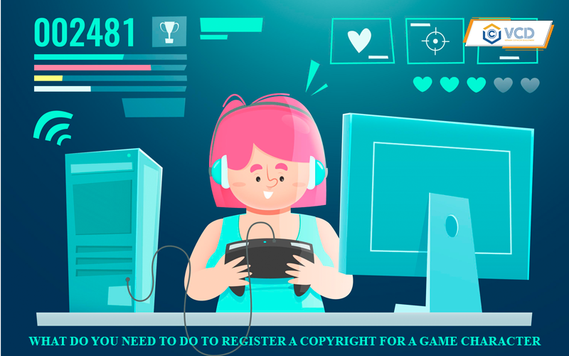 What do you need to do to register a copyright for a game character?