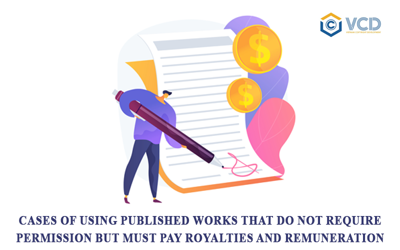 Cases of using published works that do not require permission but must pay royalties and remuneration