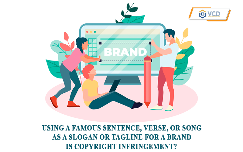 Using a famous sentence, verse, or song as a slogan or tagline for a brand is copyright infringement?