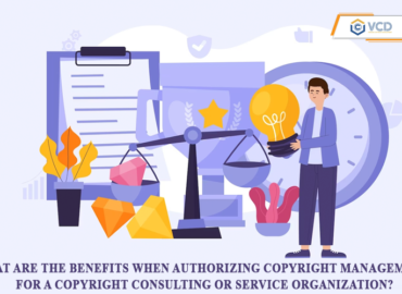 What are the benefits when authorizing copyright management for a copyright consulting or service organization?