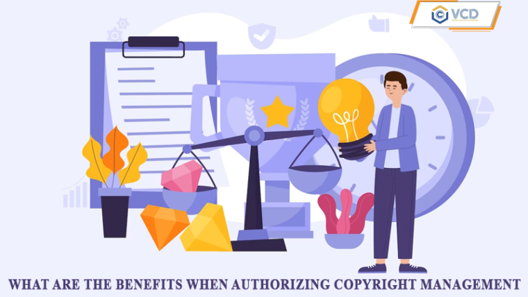 What are the benefits when authorizing copyright management for a copyright consulting or service organization?