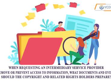 When requesting an intermediary service provider to remove or prevent access to information, what documents and evidence should the copyright and related rights holders prepare?