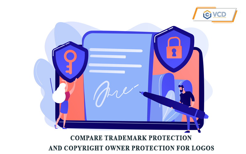 Compare trademark protection and copyright owner protection for logos