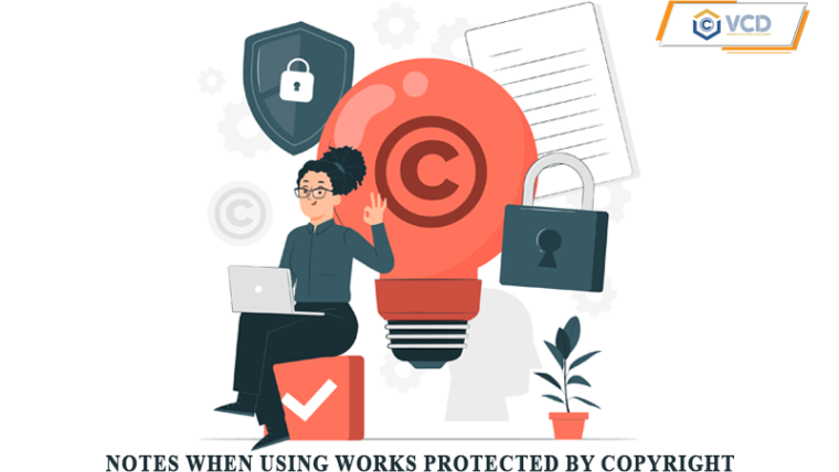 Notes when using works protected by copyright