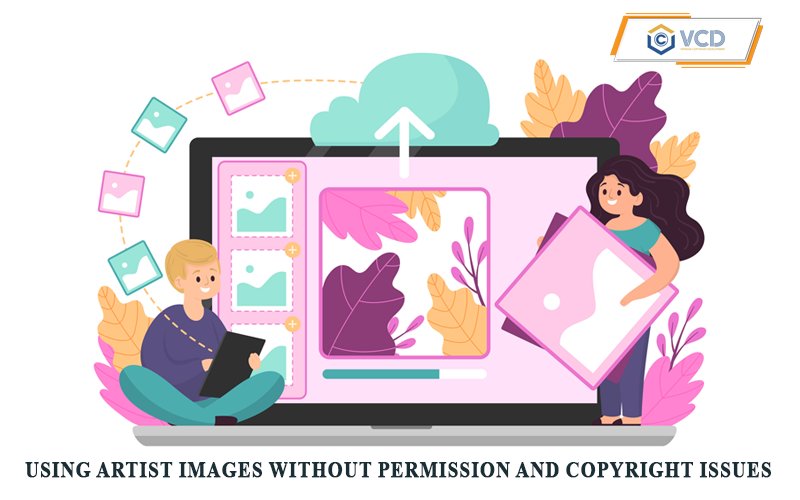 Using artist images without permission and copyright issues