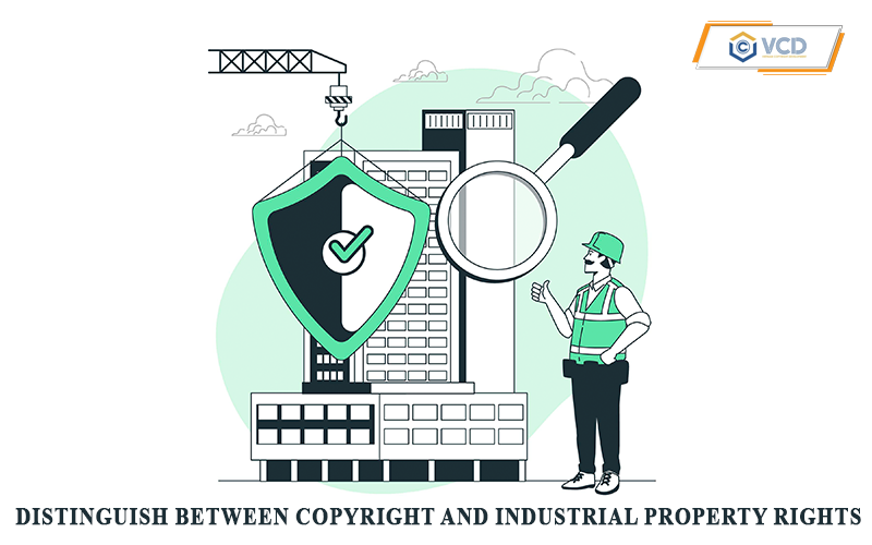 Distinguish between copyright and industrial property rights