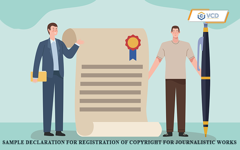 Sample declaration for copyright registration for journalistic works