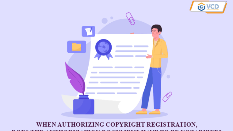 When authorizing copyright registration, does the authorization document have to be notarized?