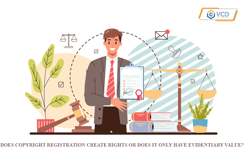Does copyright registration create rights or is it only evidentiary?
