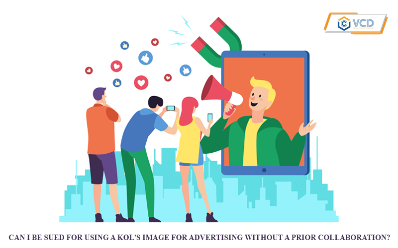 Can I be sued for using a KOL's image for advertising without a prior collaboration?