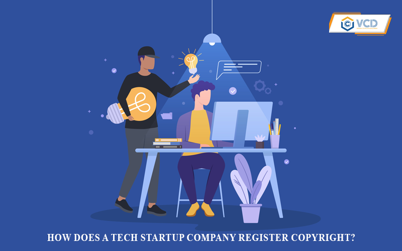 How does a tech startup company register copyright?
