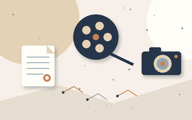2D object illustration for Copyright for cinematographic works