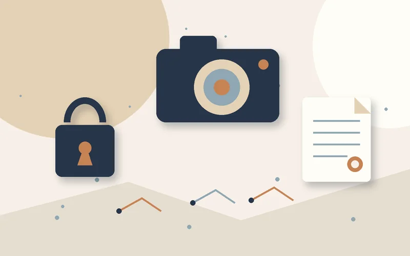2D object illustration for Copyright for photographic works