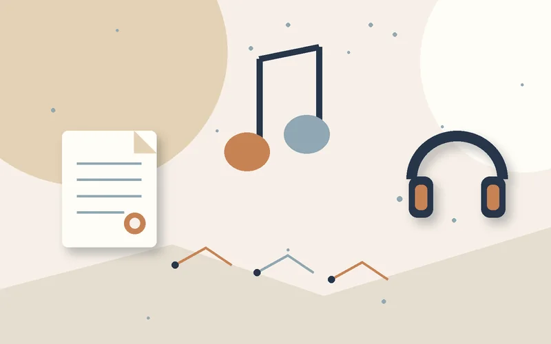 2D object illustration for How to register song copyright on Youtube