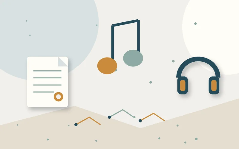 2D object illustration for Register song copyright online
