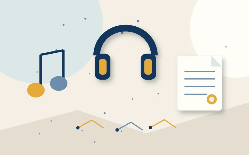 2D object illustration for Music copyright in event organization
