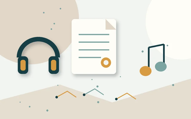 2D object illustration for Applying technology to music copyright protection