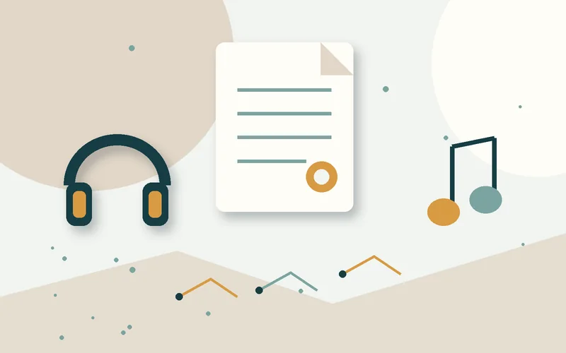 2D object illustration for Applying for a music performance license
