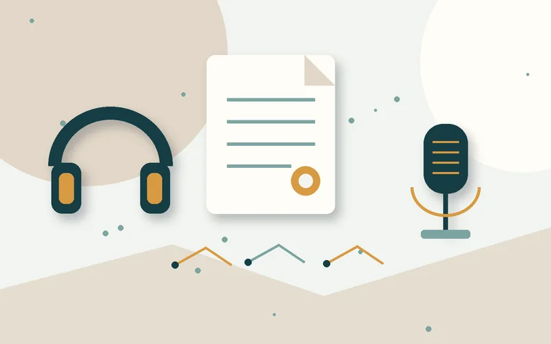 2D object illustration for Apply for a license to adapt it to an audiobook