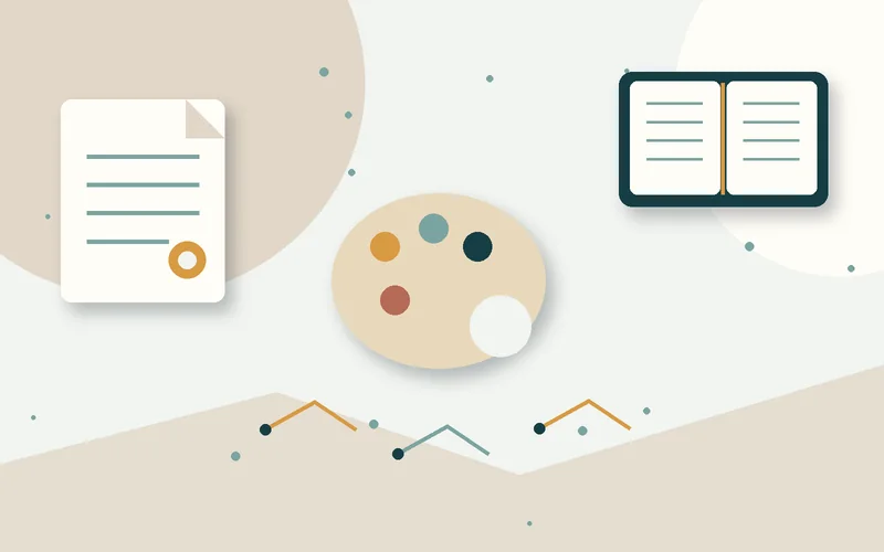 2D object illustration for Notes when registering copyright for books