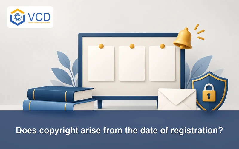 Does copyright arise from the date of registration?