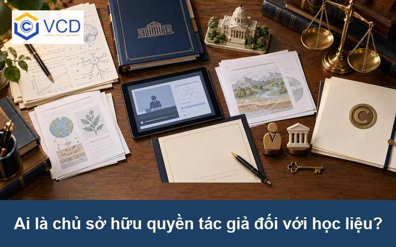 Ai là chủ sở hữu quyền tác giả đối với học liệu?
