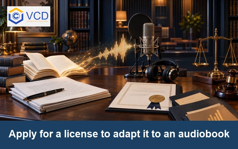 Apply for a license to adapt it to an audiobook
