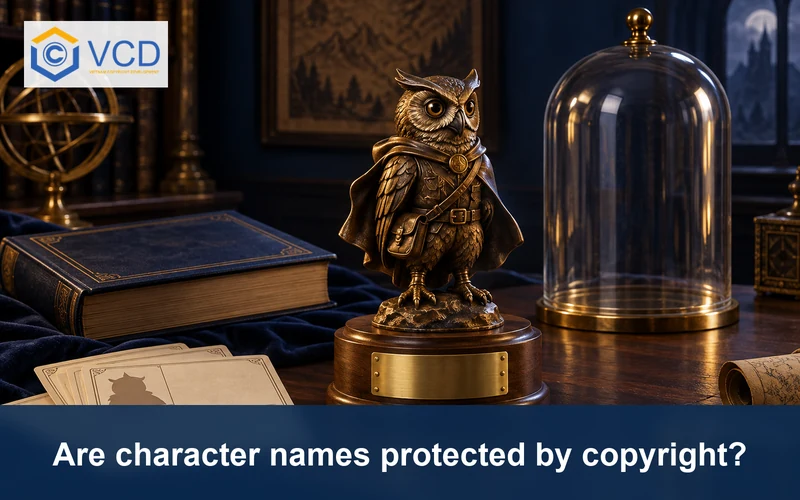 Bronze owl character figurine displayed with a blank nameplate and profile cards