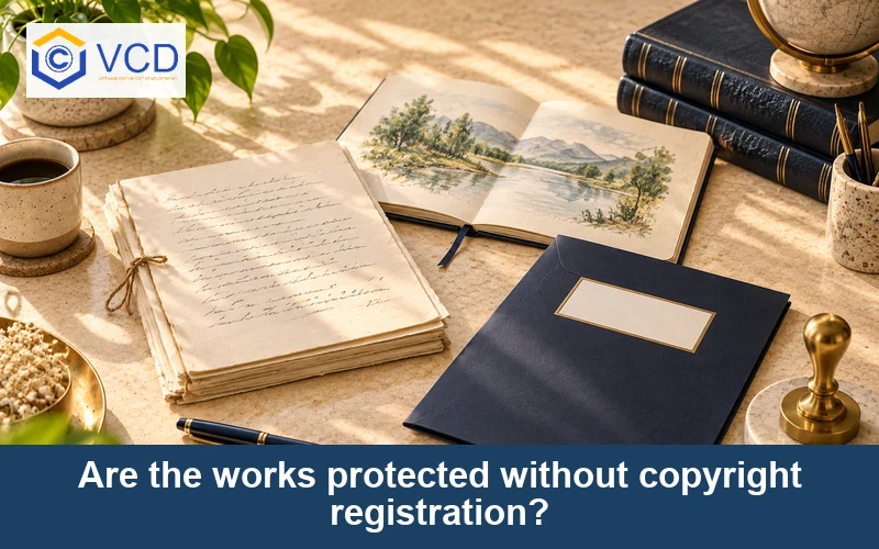 Are the works protected without copyright registration?