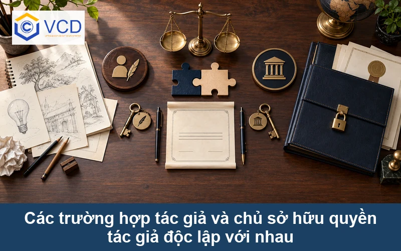 Các trường hợp tác giả và chủ sở hữu quyền tác giả độc lập với nhau
