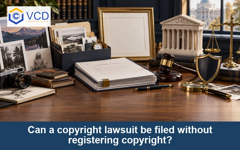 Can a copyright lawsuit be filed without registering copyright?