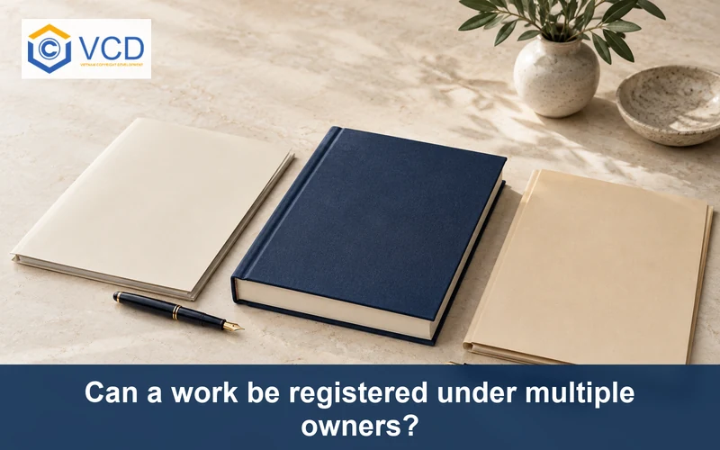 One bound work between two owner files and two signing pens