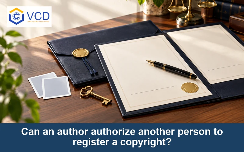 Can an author authorize another person to register a copyright?