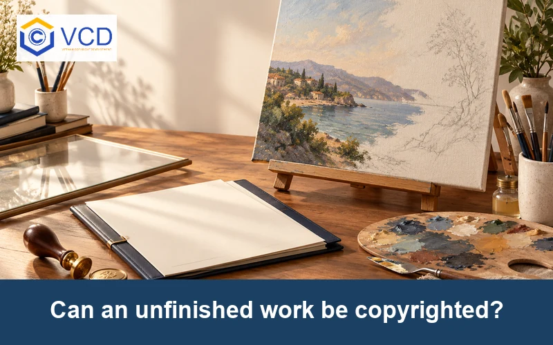 Can an unfinished work be copyrighted?