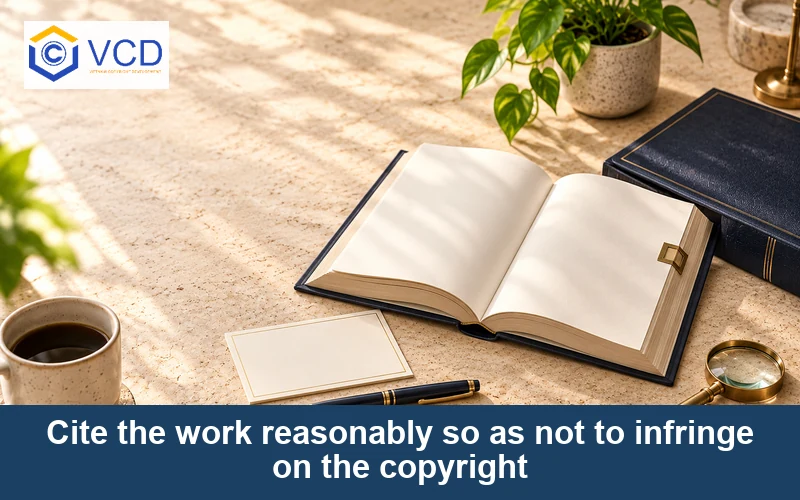 Cite the work reasonably so as not to infringe on the copyright