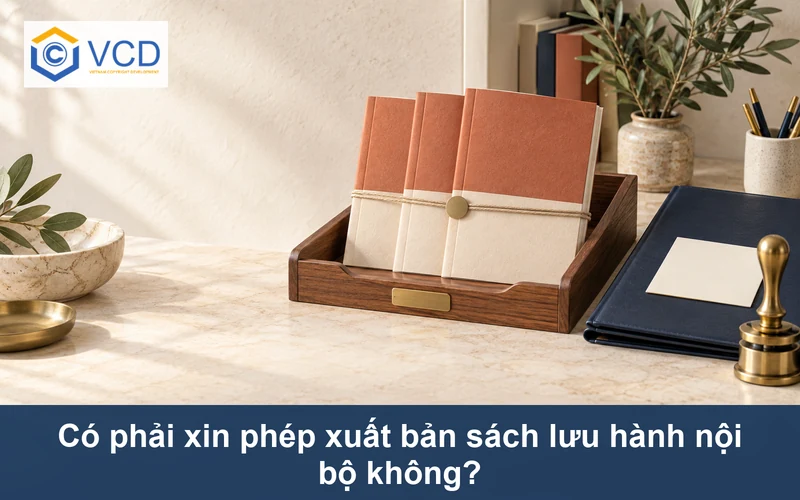 Lô sách nội bộ giới hạn cạnh hồ sơ cấp phép và ấn cụ xuất bản
