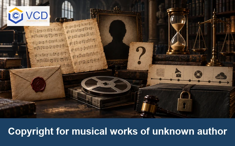 Copyright for musical works of unknown author