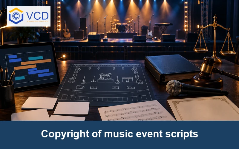 Copyright of music event scripts