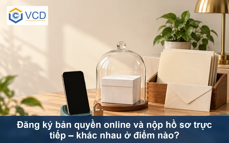 Điện thoại màn hình trống và hồ sơ giấy cùng hướng tới hộp lưu trữ bảo vệ