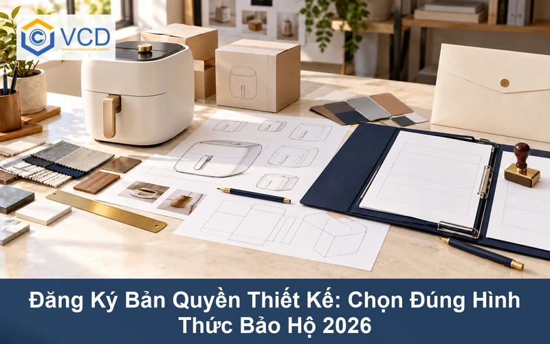 Mẫu thiết kế sản phẩm thực tế bên bản vẽ, vật liệu mẫu và bộ hồ sơ đăng ký