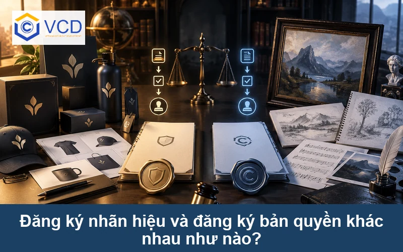 Đăng ký nhãn hiệu và đăng ký bản quyền khác nhau như nào?