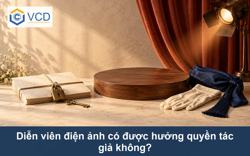 Bục diễn, phục trang và hồ sơ quyền khóa kín minh họa quyền của diễn viên điện ảnh