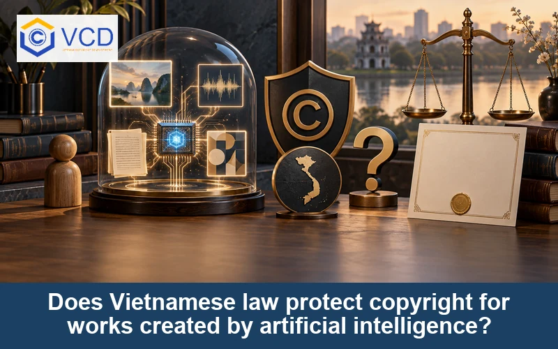 Does Vietnamese law protect copyright for works created by artificial intelligence?
