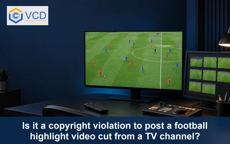 Sports editing room with a fictional football match and unlabeled highlight clips